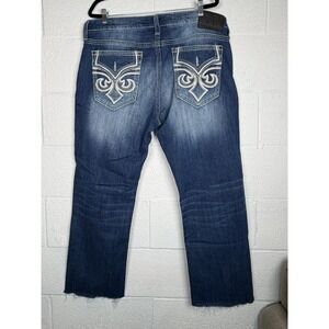 Affliction Blake Jeans Men's 38x30 Heavy Stitch Raw Hem Y2K Mall Core Streetwear